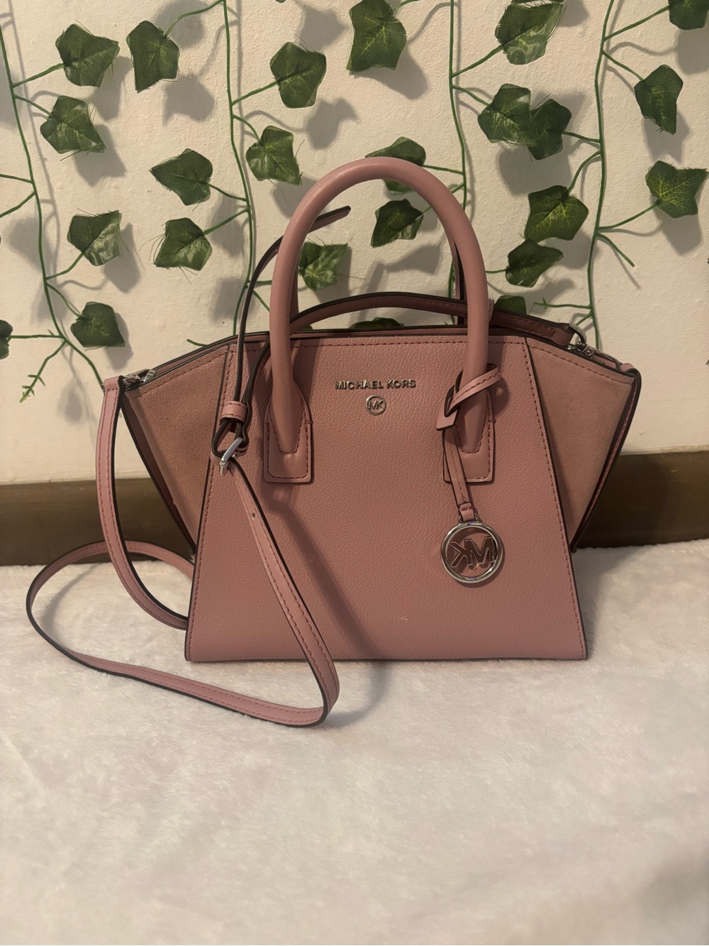 Michael Kors Dusty Pink Saffiano Leather Shoulder Satchel